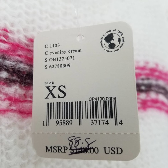 Free People Hockley Stripe Sweater in Evening Cream Peaches NEW WITH TAGS - Picture 6 of 9